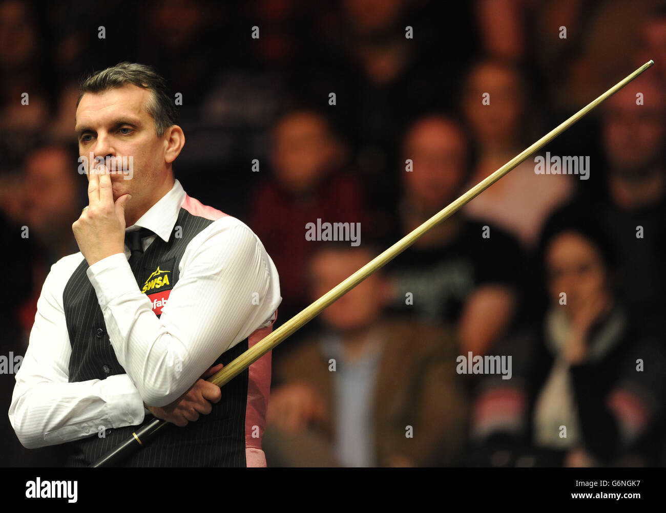 Mark Davis lors des Masters de Dafabet 2014 à Alexandra Palace, Londres. Banque D'Images