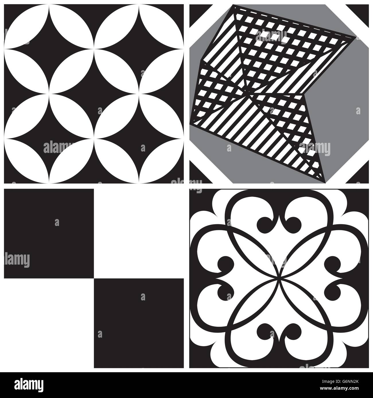 Carreaux noir et blanc conception d'arrière-plan Illustration de Vecteur