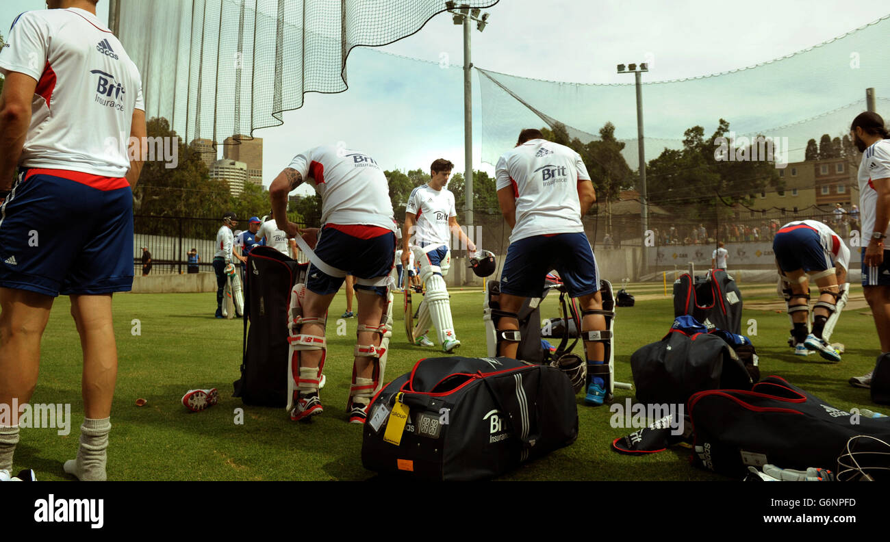 Cricket - The Ashes 2013-2014 - Quatrième Test - Angleterre Session Filets et conférence de presse - Jour 4 - MCG Banque D'Images