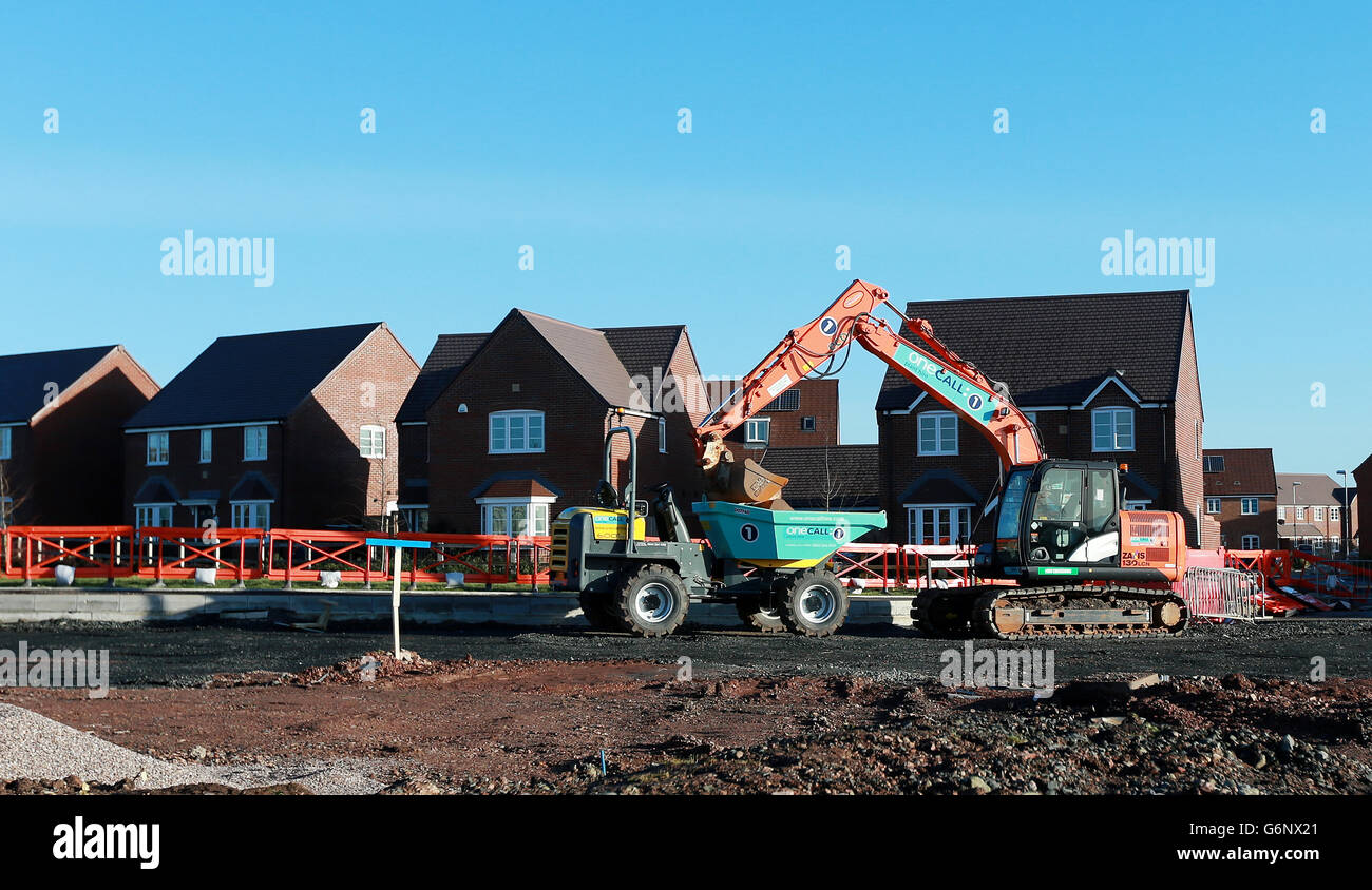 Nouvelles maisons à Worcester. Nouveau logement dans la région de Norton à Worcester. Banque D'Images