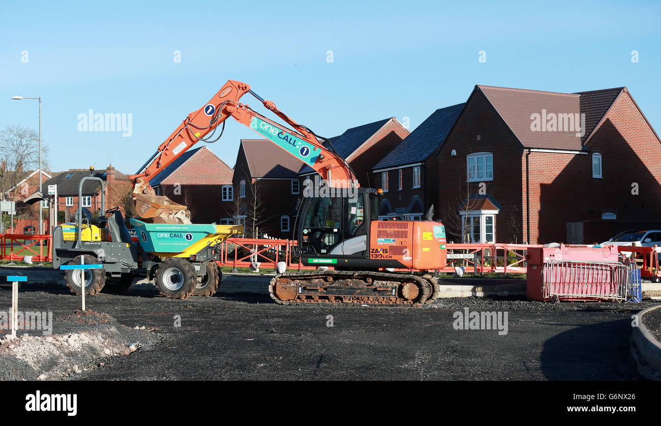 Nouvelles maisons à Worcester. Nouveau logement dans la région de Norton à Worcester. Banque D'Images