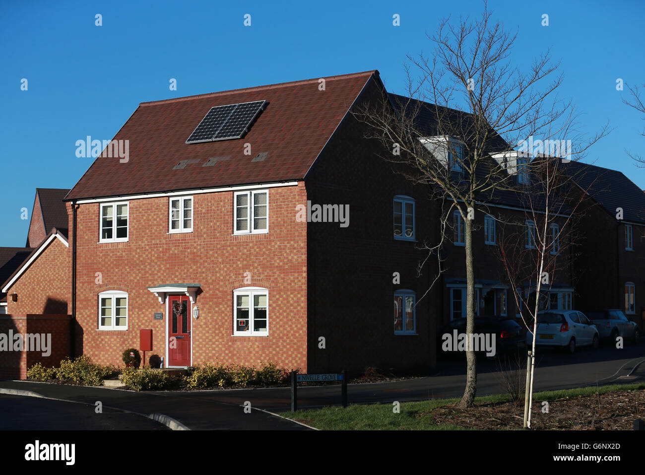 Nouvelles maisons à Worcester. Nouveau logement dans la région de Norton à Worcester. Banque D'Images