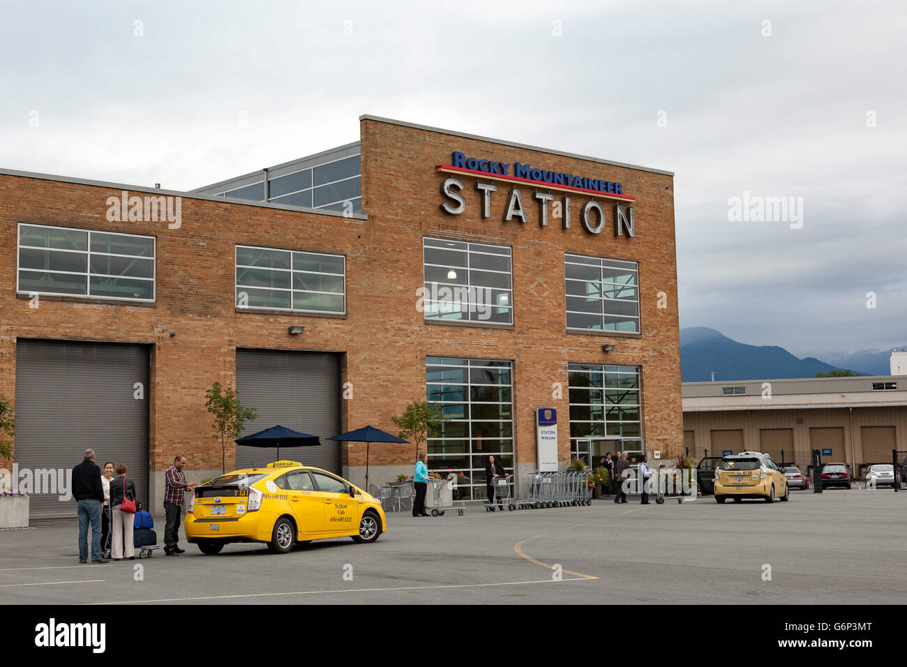 La station pour le Rocky Mountaineer, situé au 1755 Cottrell St, Vancouver, BC Banque D'Images