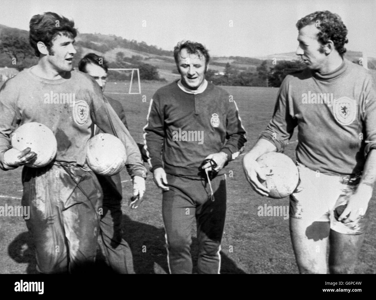 Soccer - Championnat d'Europe de football 1972 - Groupe 5 - Session de formation de qualification Ecosse - Largs Banque D'Images