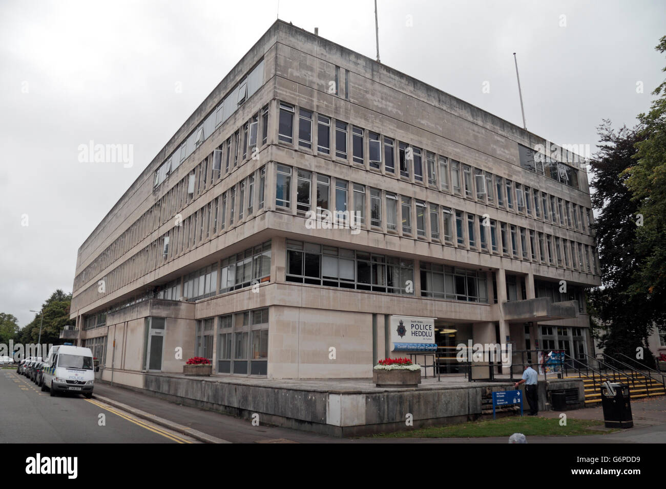 Le Cardiff Central Station de police de l'avenue King Edward VII, Cardiff, Pays de Galles. Banque D'Images