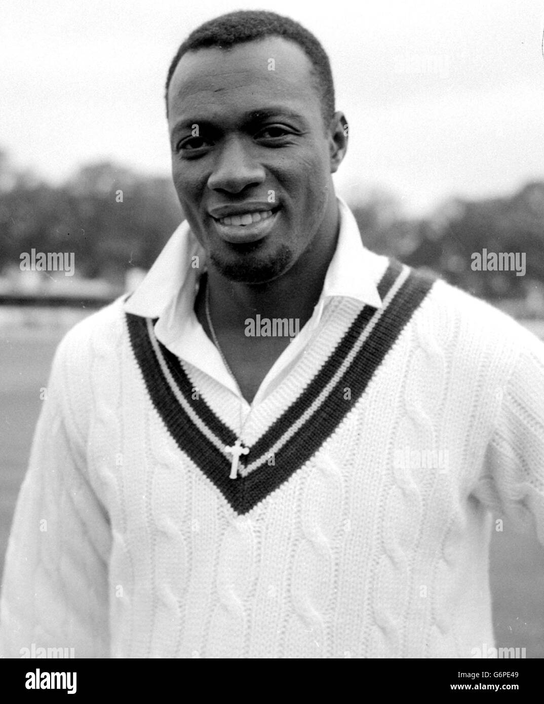 Wesley Hall...West Indies – Bowler rapide Wesley Hall. Banque D'Images