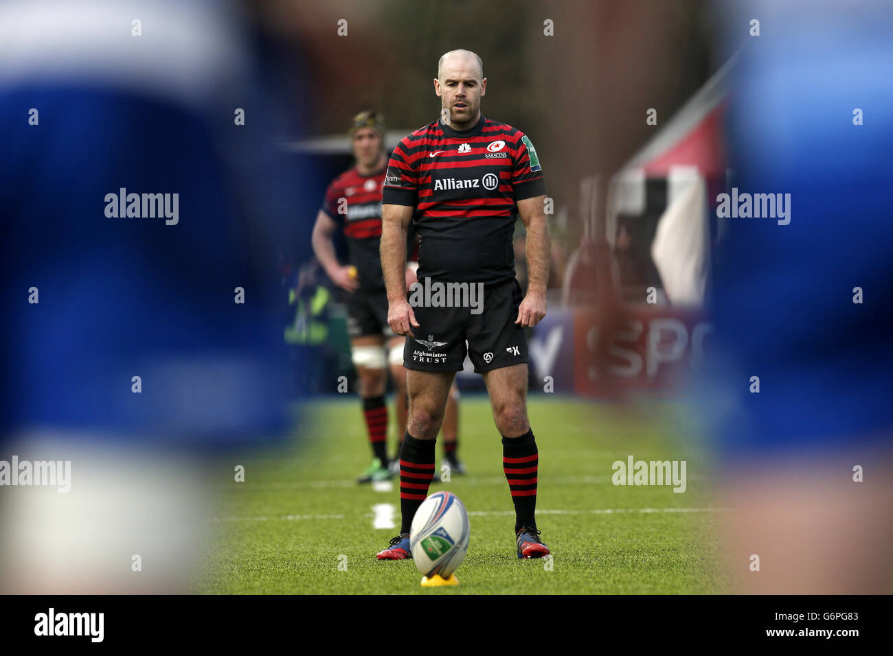 Charlie Hodgson de Saracens lors de la Heineken Cup, Pool Three Match à Barnett Copthall, Londres. Banque D'Images