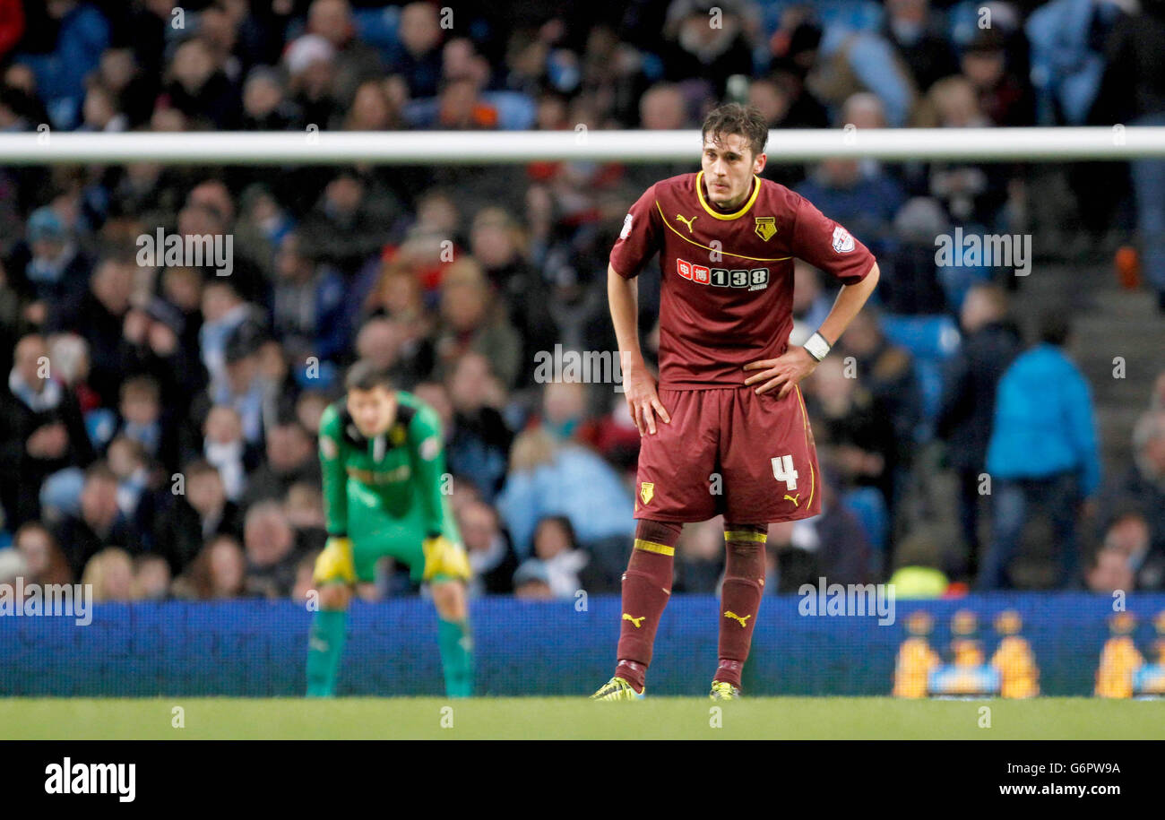 Football - FA Cup - Quatrième ronde - Manchester City v Watford - Etihad Stadium Banque D'Images