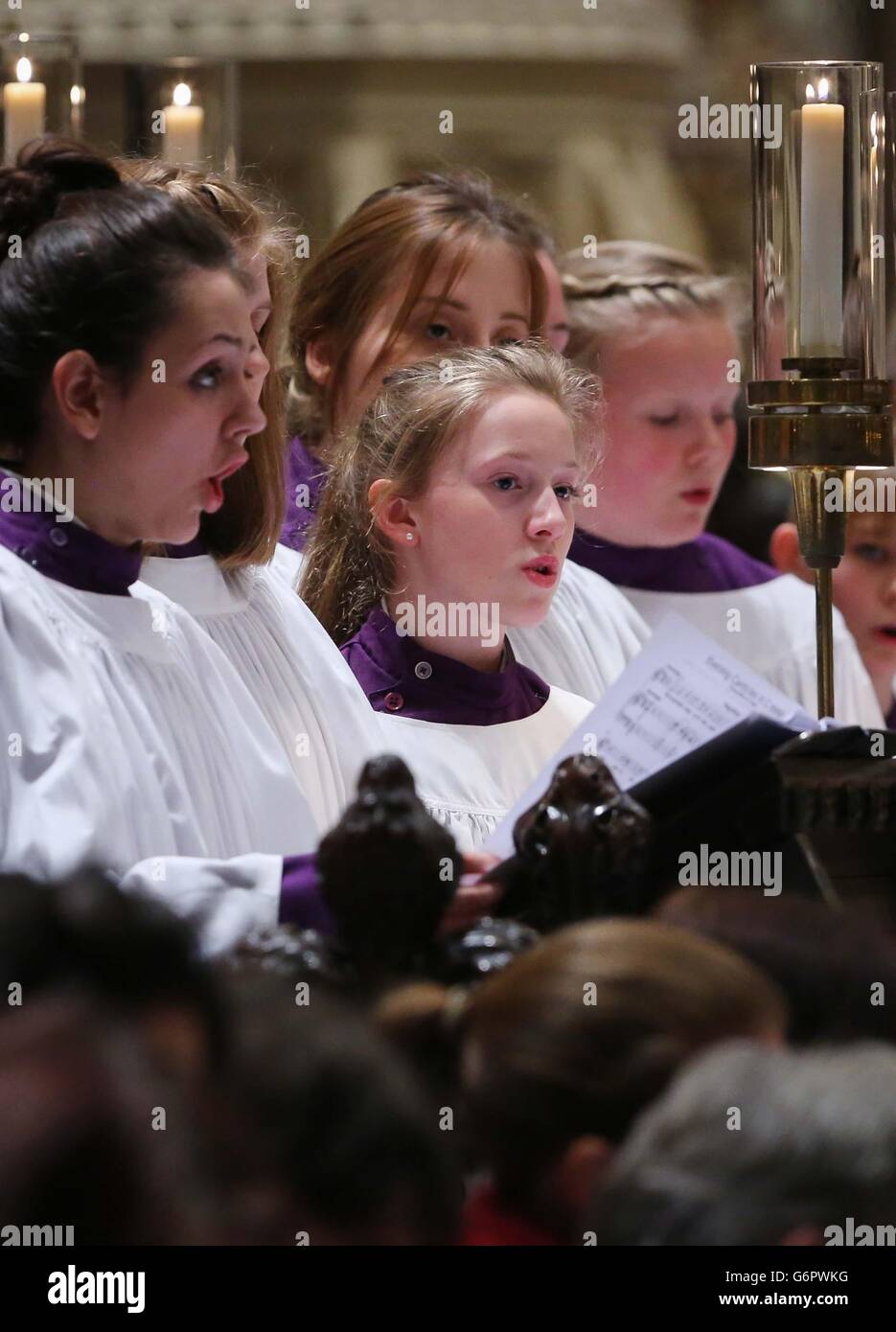 La Cathédrale de Canterbury Girls Choir Banque D'Images