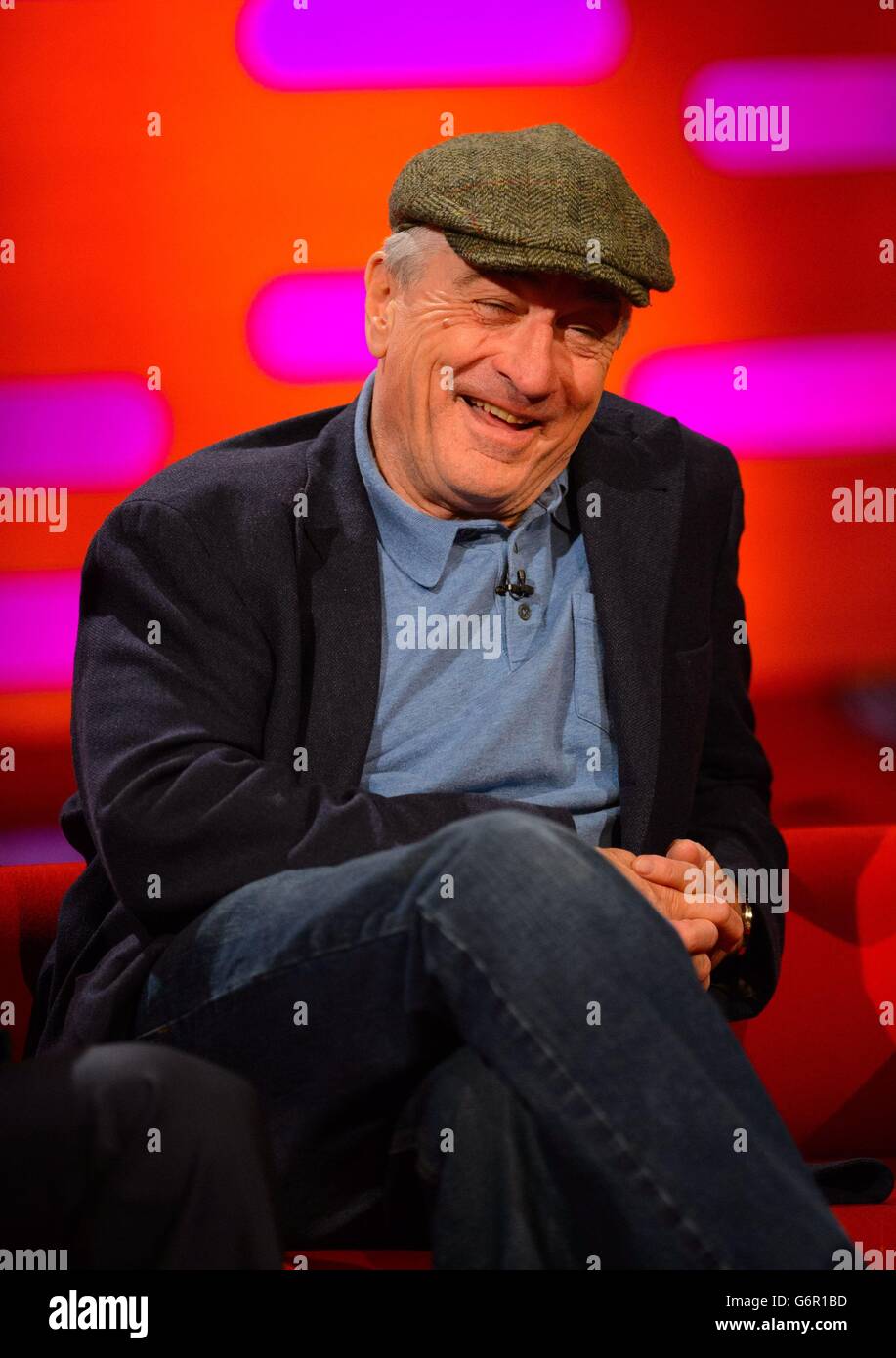 Robert de Niro pendant le tournage du Graham Norton Show aux London Studios, dans le sud de Londres, devant être diffusé sur BBC One vendredi soir. Banque D'Images