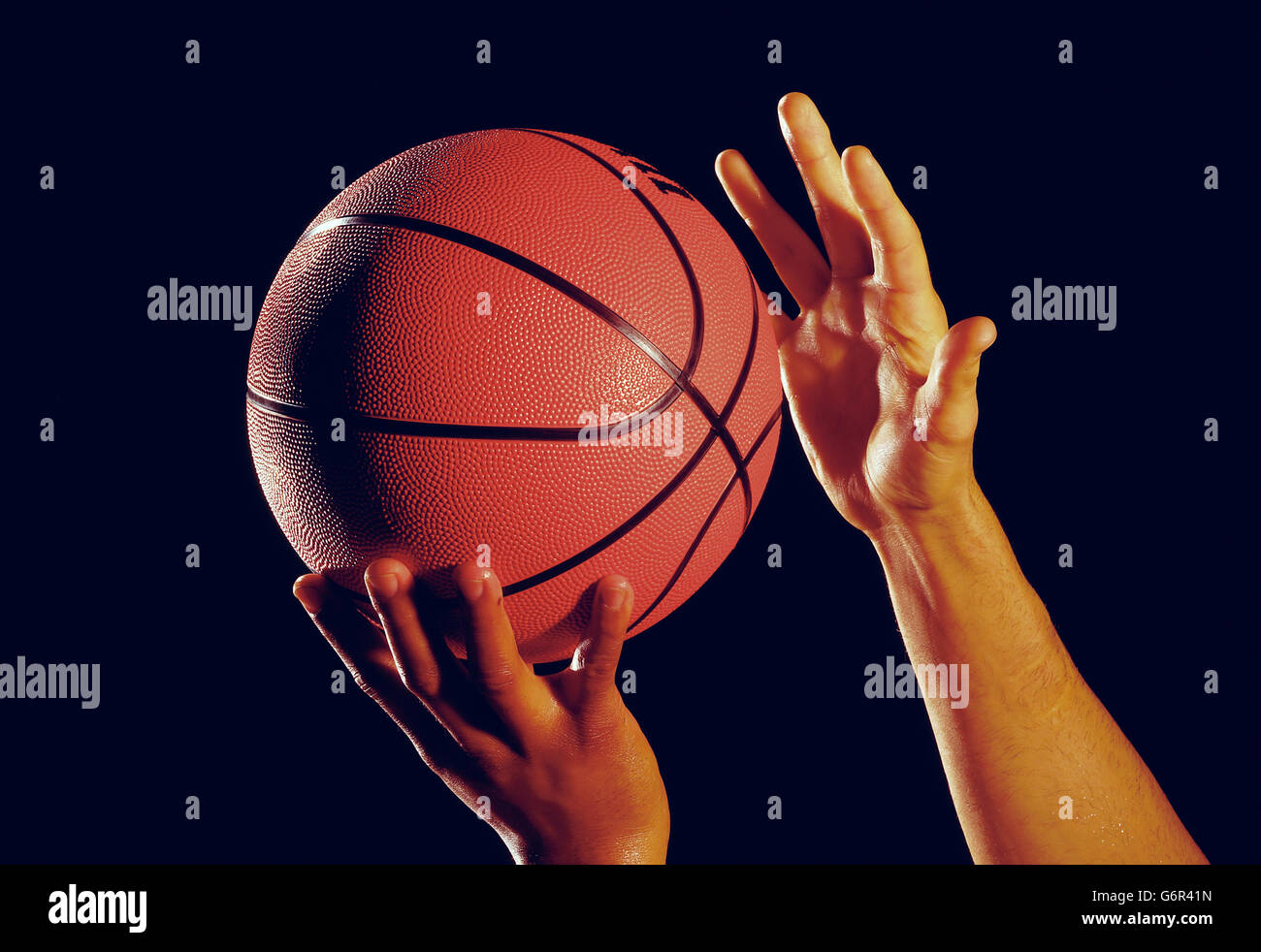 La main de basket-ball Banque D'Images