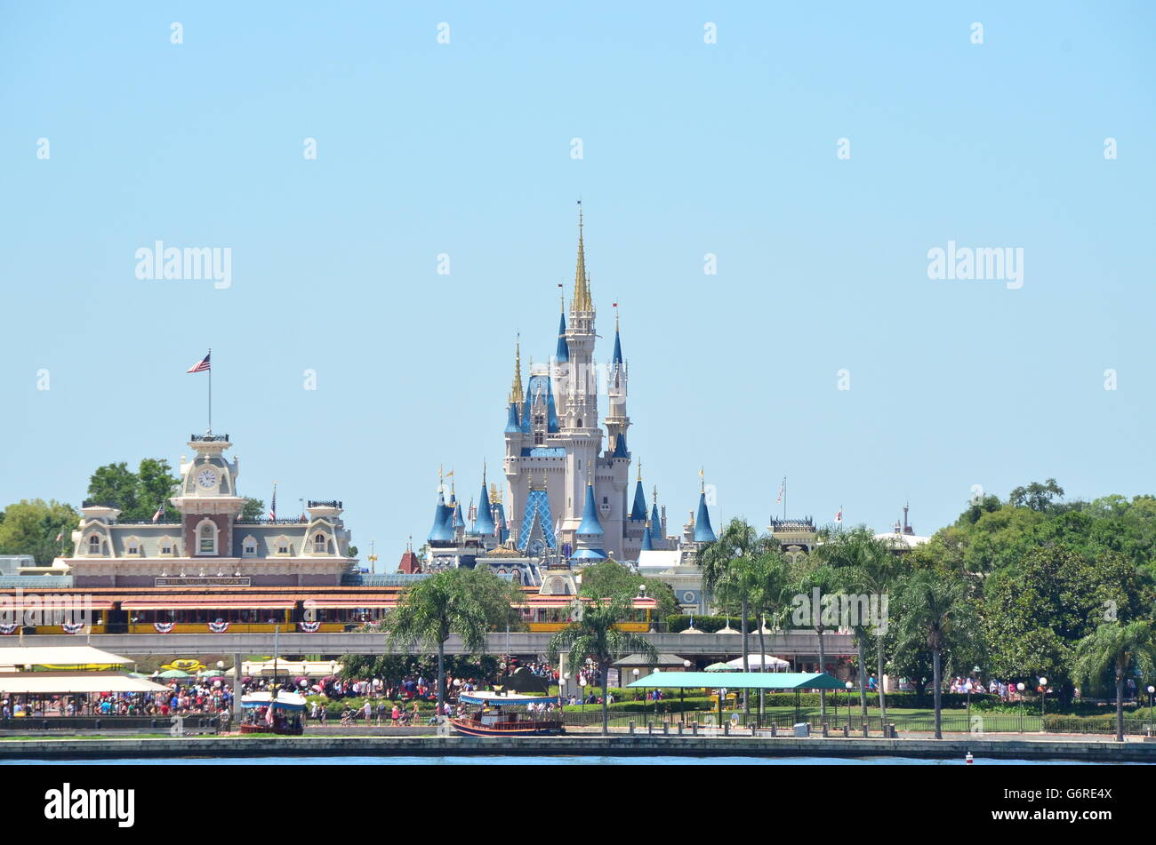 Château de Cendrillon au Magic Kingdom, Walt Disney World Orlando Floride. Banque D'Images