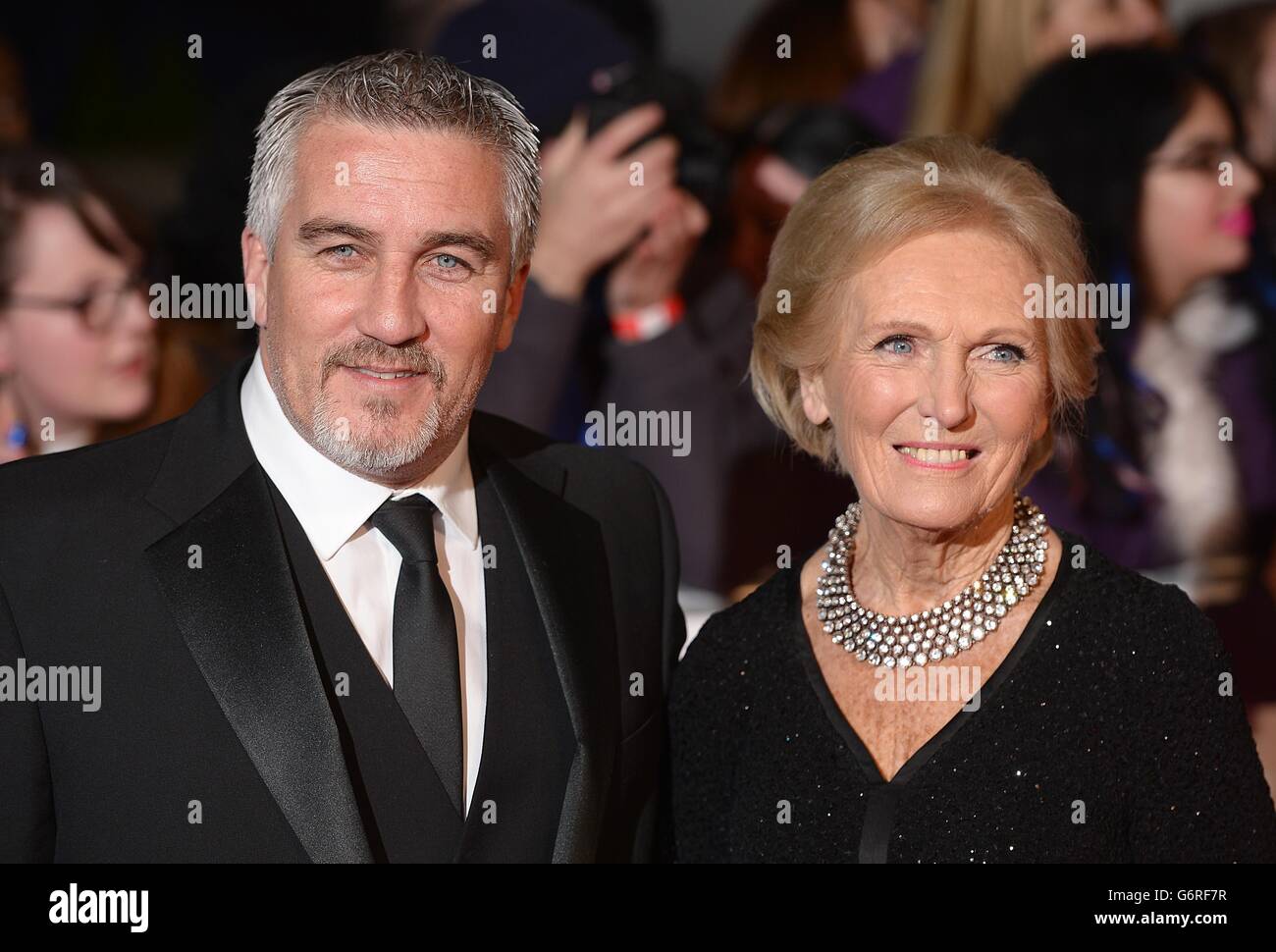 Paul Hollywood et Mary Berry arrivent pour les National Television Awards 2014 à l'O2 Arena de Londres. Banque D'Images