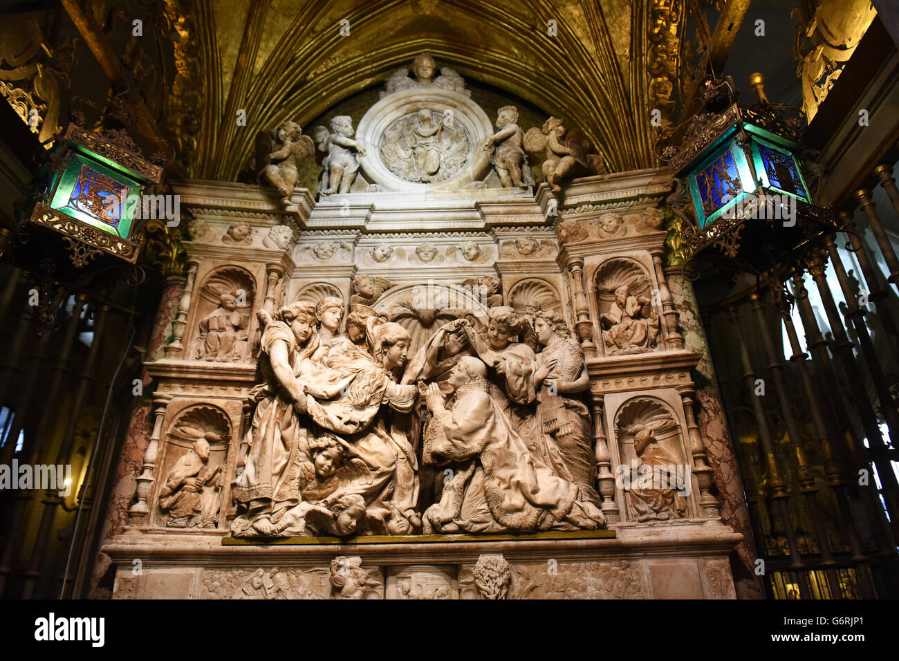 La cathédrale de Tolède Espagne la Capilla de la descente Banque D'Images