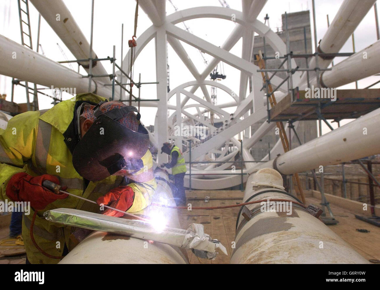 Nouveau Stade de Wembley Construction Banque D'Images