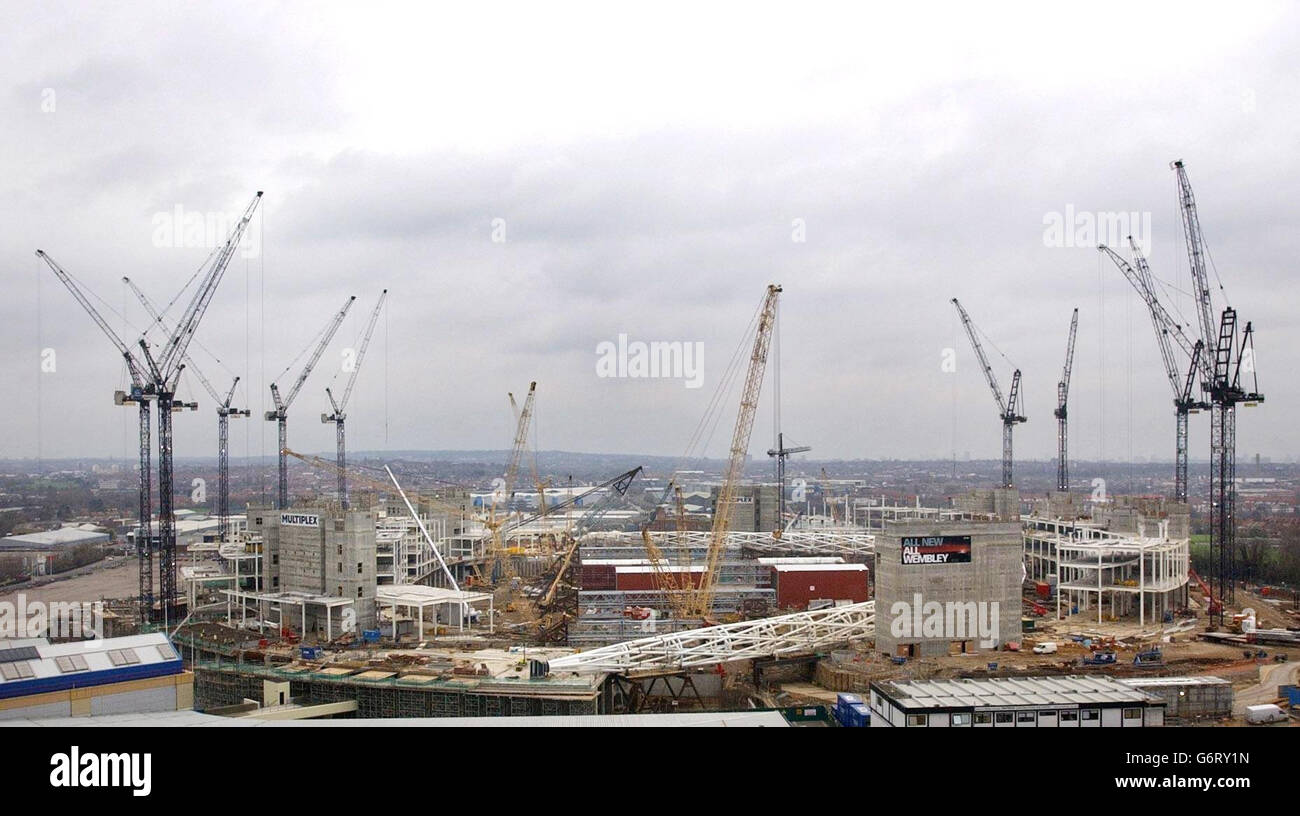 Nouveau Stade de Wembley Construction Banque D'Images