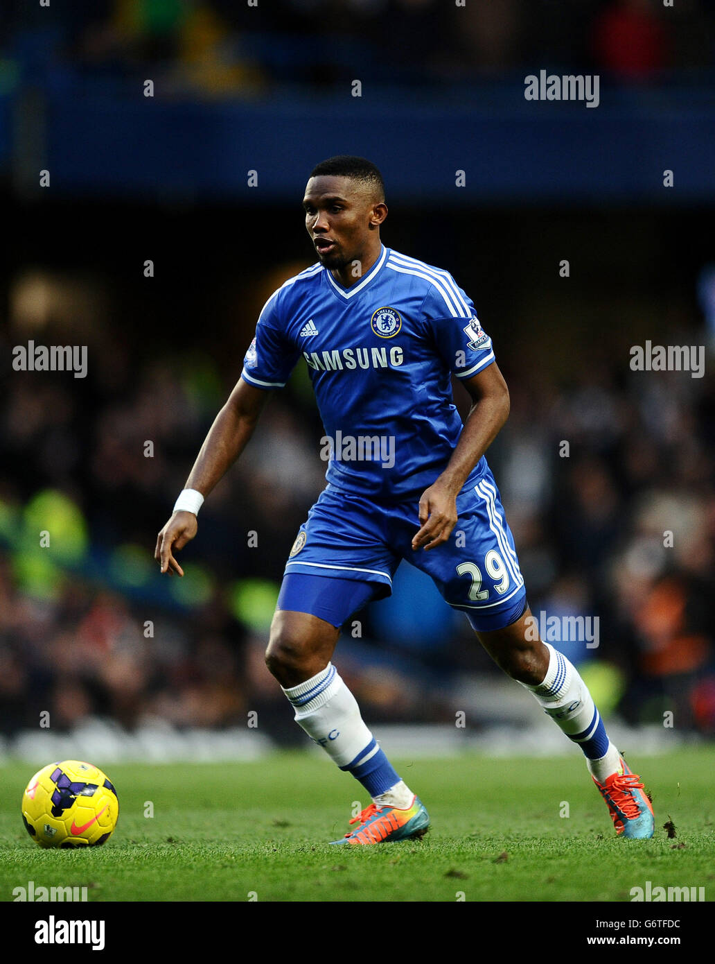 Soccer - Barclays Premier League - Chelsea / Newcastle United - Stamford Bridge. Samuel ETO'o, Chelsea Banque D'Images
