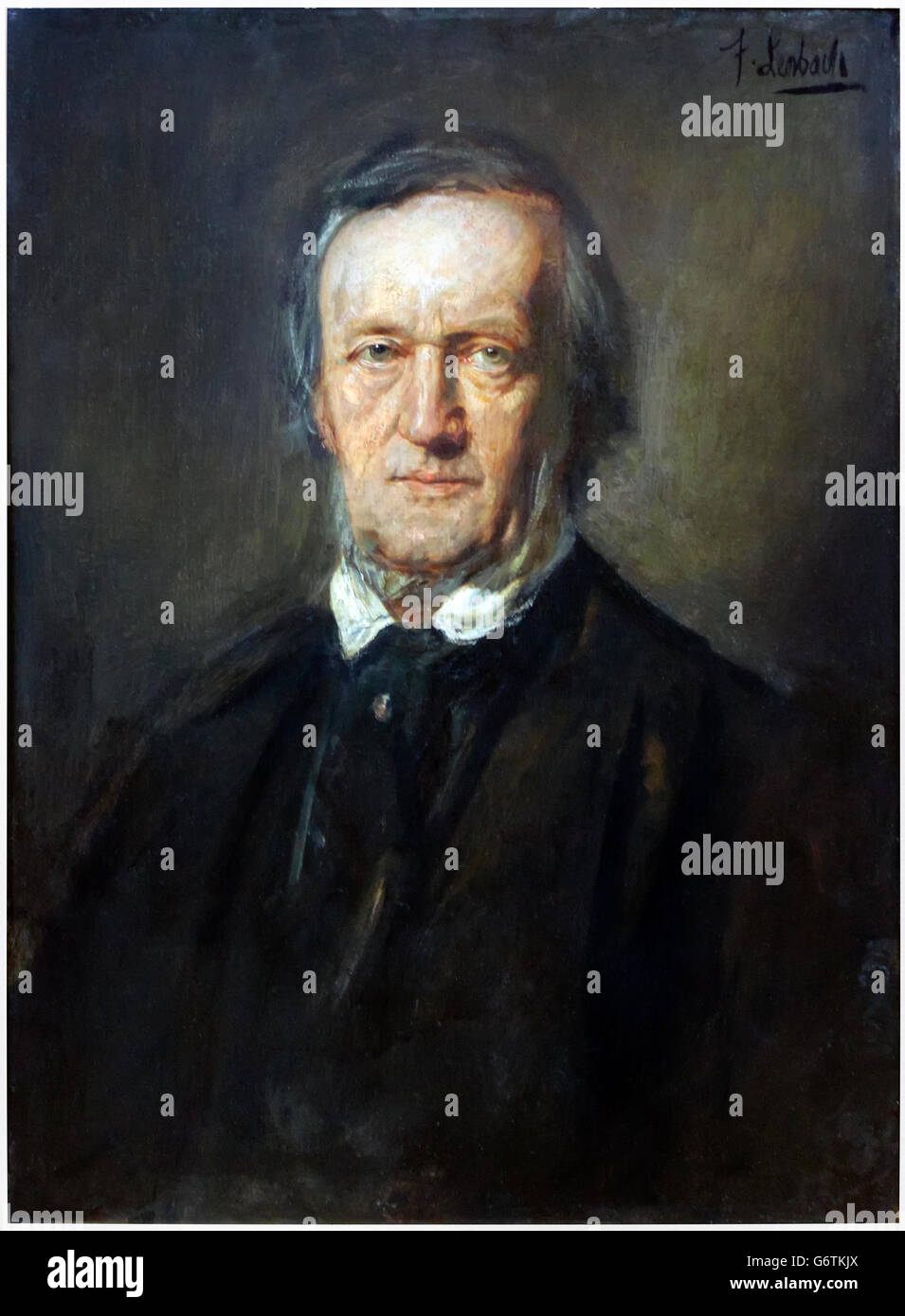 Richard Wagner (1813-1883), compositeur allemand par portrait par Franz von Lenbach (1836-1904) vers 1875. Banque D'Images