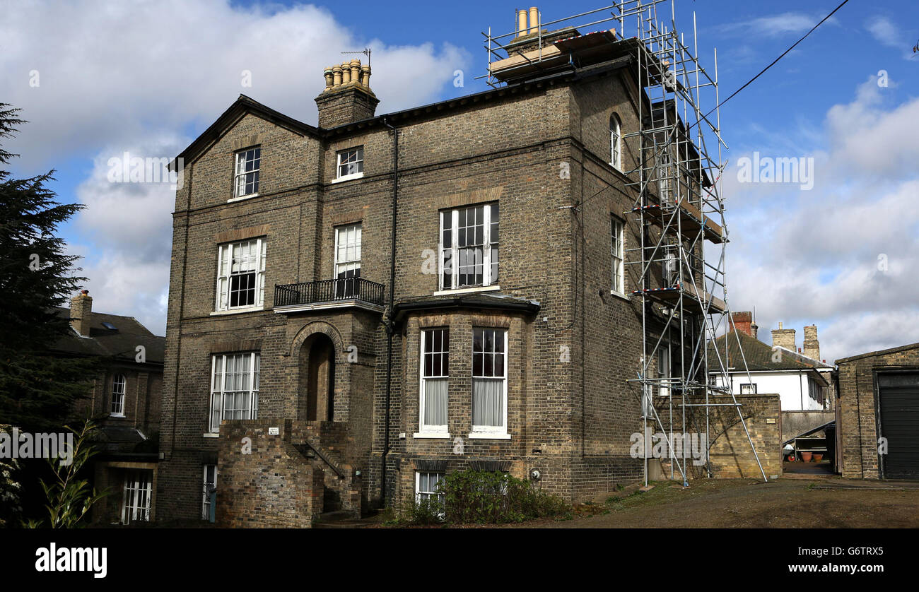 Vue générale de l'église spiritualiste des Cèdres à Ipswich, Suffolk qui a été mis sur le marché pour entre £500,000 et £700,000 et est où l'auteur de Sherlock Homes Sir Arthur Conan Doyle, a essayé de contacter les morts. Banque D'Images