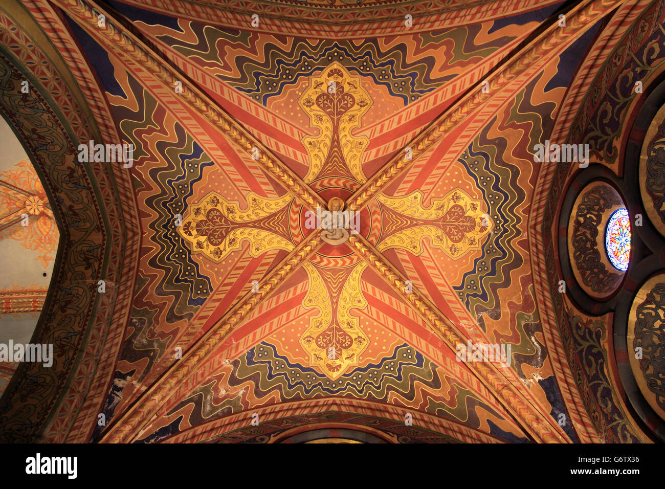 Hongrie, Budapest, l'église Matthias, l'intérieur, Banque D'Images