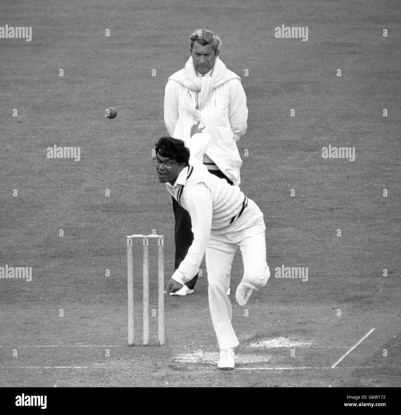 Dilip Doshi - Warwickshire CCC Banque D'Images