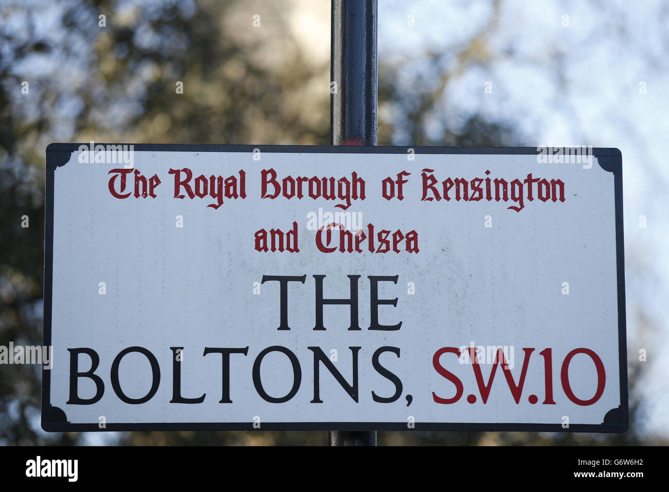 Vue sur les Boltons, Londres, SW10, l'une des rues les plus chères de Grande-Bretagne. Banque D'Images