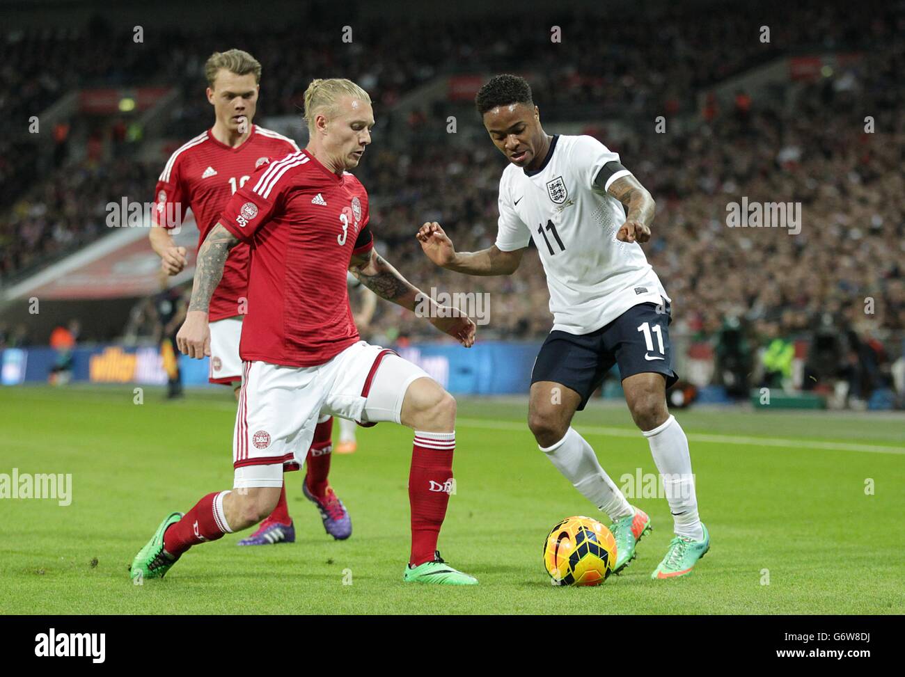 Football - match amical - Angleterre / Danemark - Stade de Wembley Banque D'Images