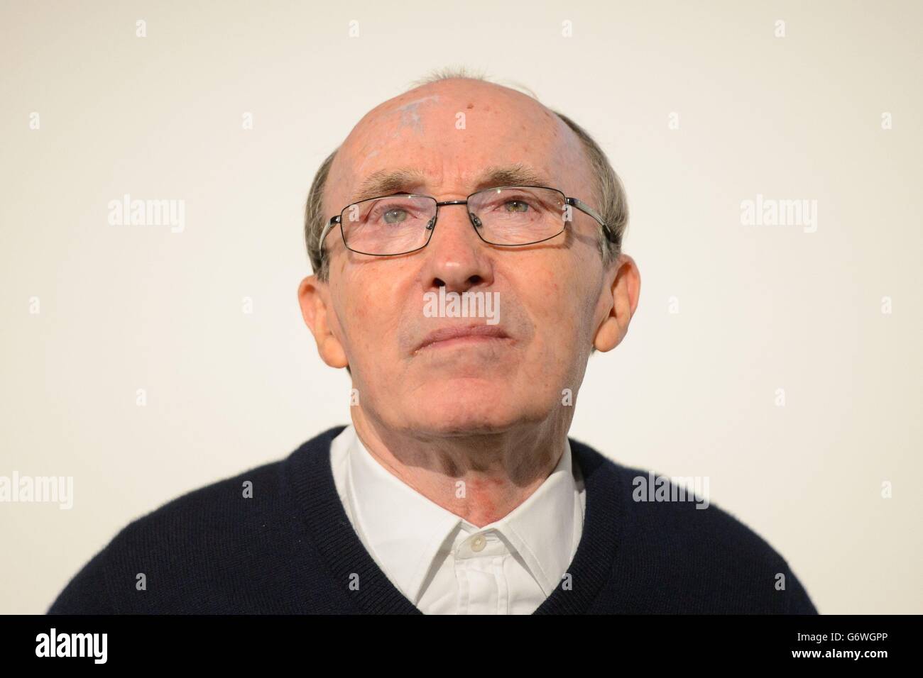 Sir Frank Williams lors d'une séance photo au lancement officiel de l'équipe de Formule 1 de Williams2014, à Londres. Banque D'Images Sir Frank Williams lors d'une séance photo au lancement officiel de l'équipe de Formule 1 de Williams2014, à Londres. Banque D'Images