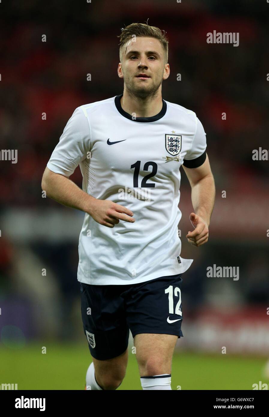 Football - International friendly - Angleterre v Danemark - Stade Wembley.Luke Shaw, en Angleterre, lors de l'amicale internationale au stade Wembley, à Londres. Banque D'Images