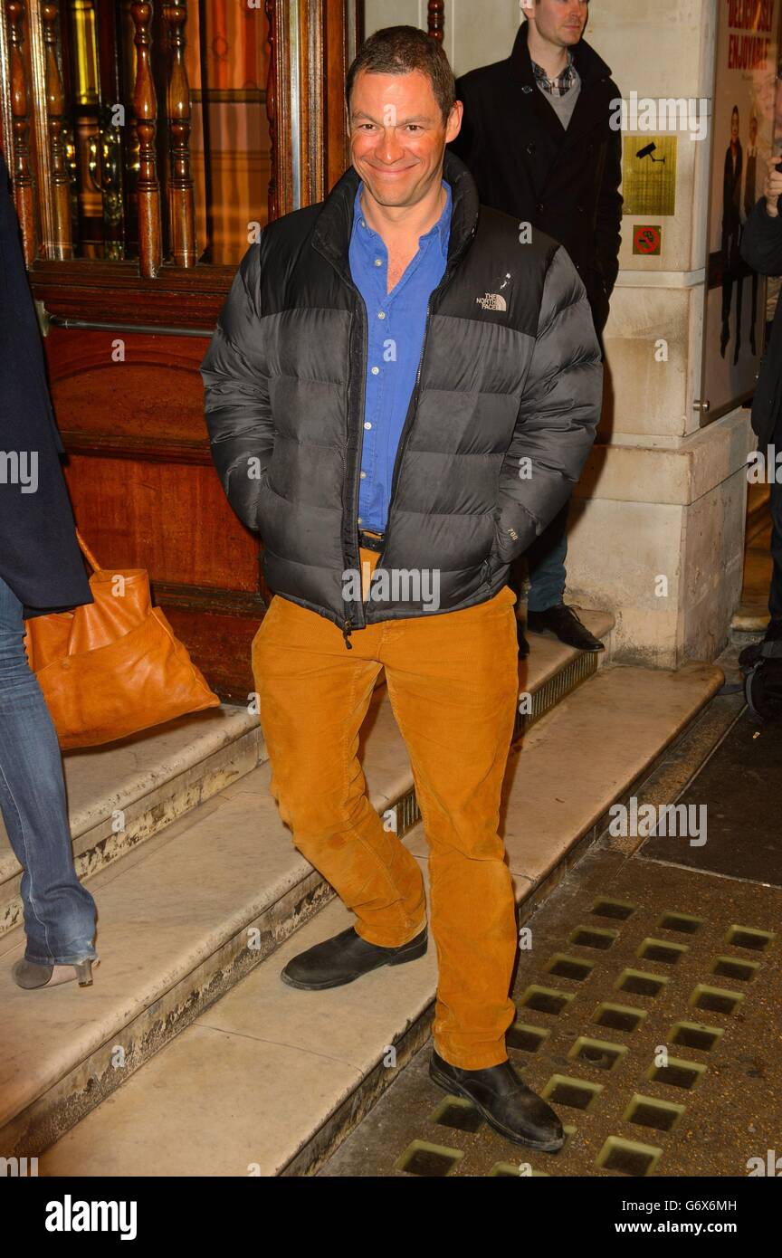 Dominic West arrivée à la soirée presse pour le Full Monty, au Noel Coward Theatre, Londres. Banque D'Images