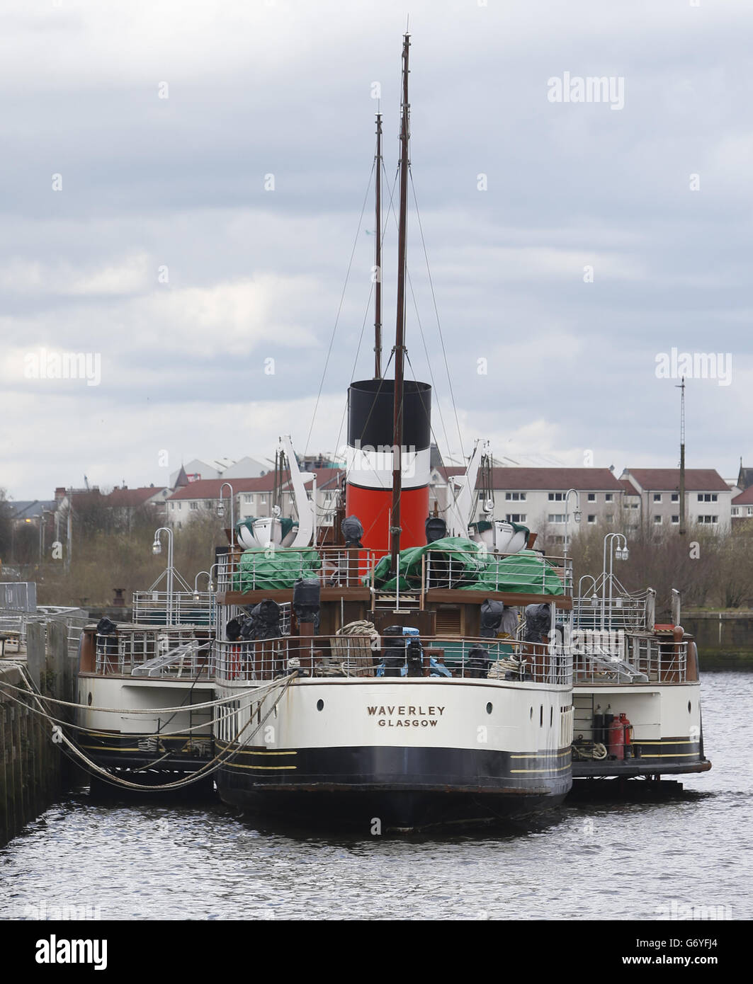 Glasgow 2014 Commonwealth Games stock. Le Waverley Paddle Steamer à Glasgow. Banque D'Images