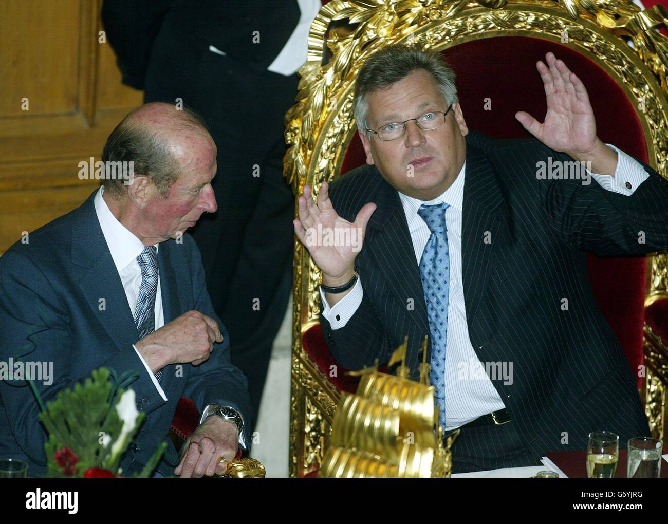 Le Président Aleksander Kwasniewski visite d'état Banque D'Images