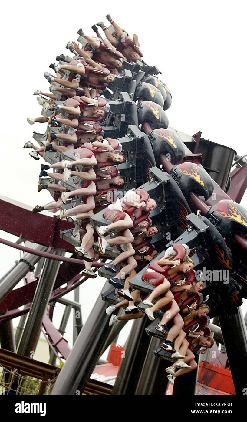 Fun roller coaster notice Banque D'Images