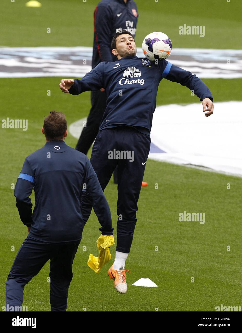 Soccer - Barclays Premier League - Everton / Arsenal - Goodison Park. Antolin Alcaraz, Everton Banque D'Images