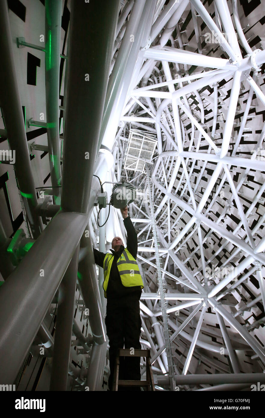 Test d'éclairage pour les Kelpies Le Banque D'Images