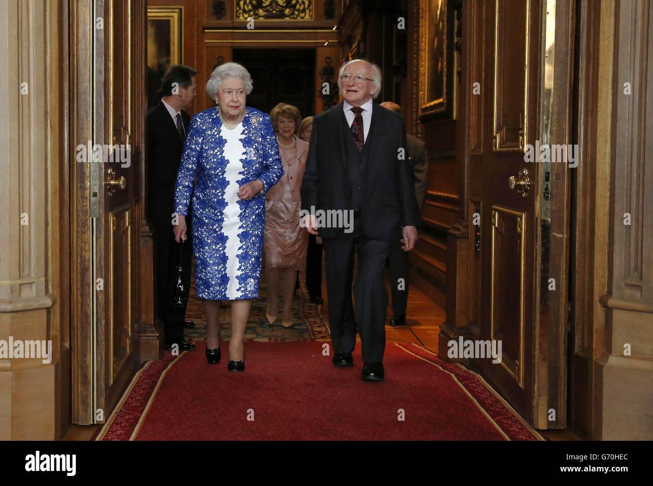 Le président Higgins visite d'Etat en Grande-Bretagne - Jour quatre Banque D'Images