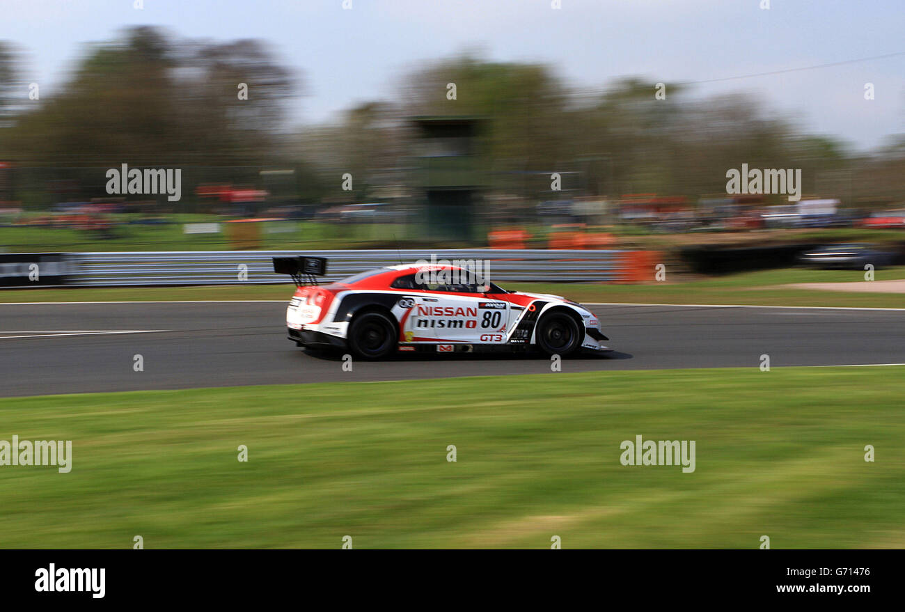 Motor Racing - Avon Tires British GT Championship - courses 1 et 2 - Oulton Park.Sir Chris Hoy de l'écurie Nissan GT Academy lors de la première course du championnat britannique Avon Tires GT à Oulton Park, Cheshire. Banque D'Images
