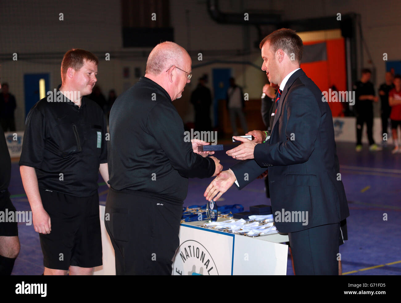 Soccer Soccer - Finale de Coupe de Futsal AM Futsal Arena Birmingham Banque D'Images