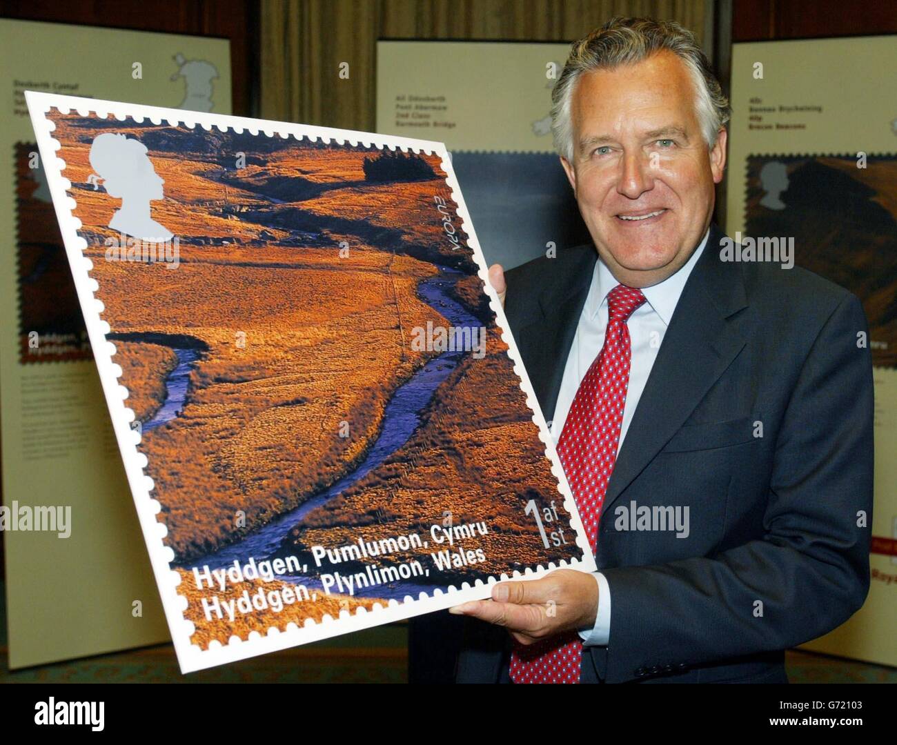 Lancement de timbres gallois Banque D'Images