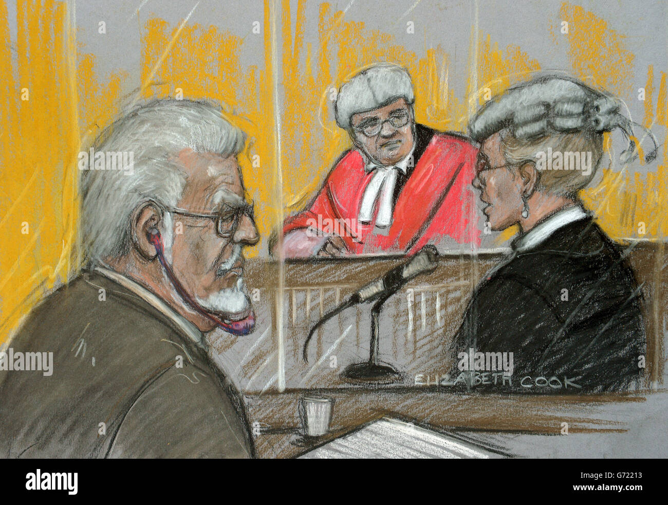 Rolf Harris affaire judiciaire Banque D'Images