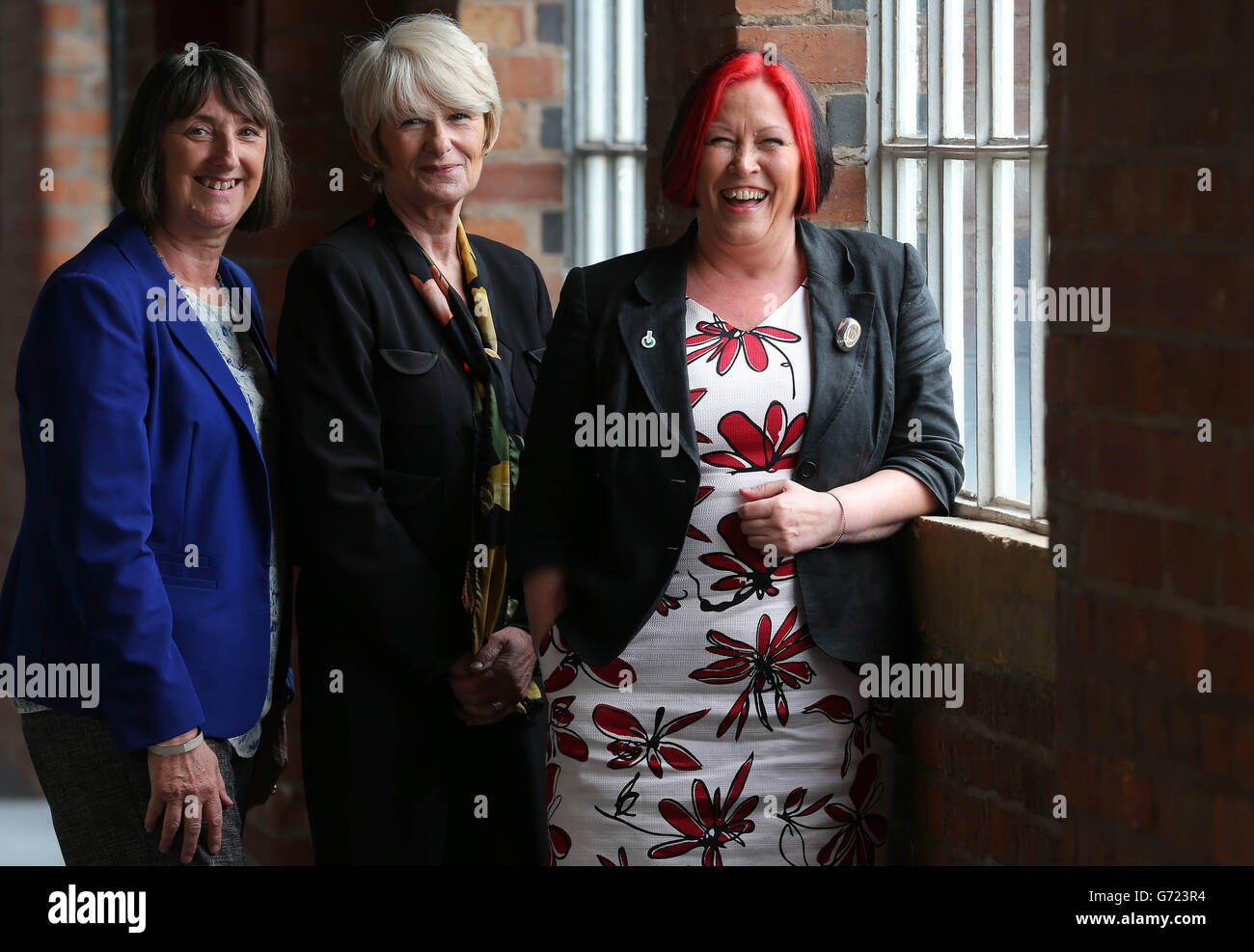 (De gauche à droite) Dr Frances Saunders, Dame Nancy Rothwell et Professeur Lesley Yellwales à l'Institut de physique, la Royal Society of Chemistry's et la Société de Biologie, à l'occasion de l'événement inspirant Progress au Musée des sciences et de l'industrie de Manchester. Banque D'Images