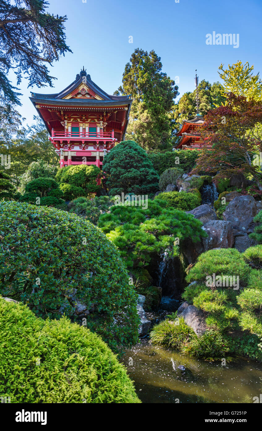 Japanese Tea Garden, le Golden Gate Park, San Francisco, California, USA Banque D'Images