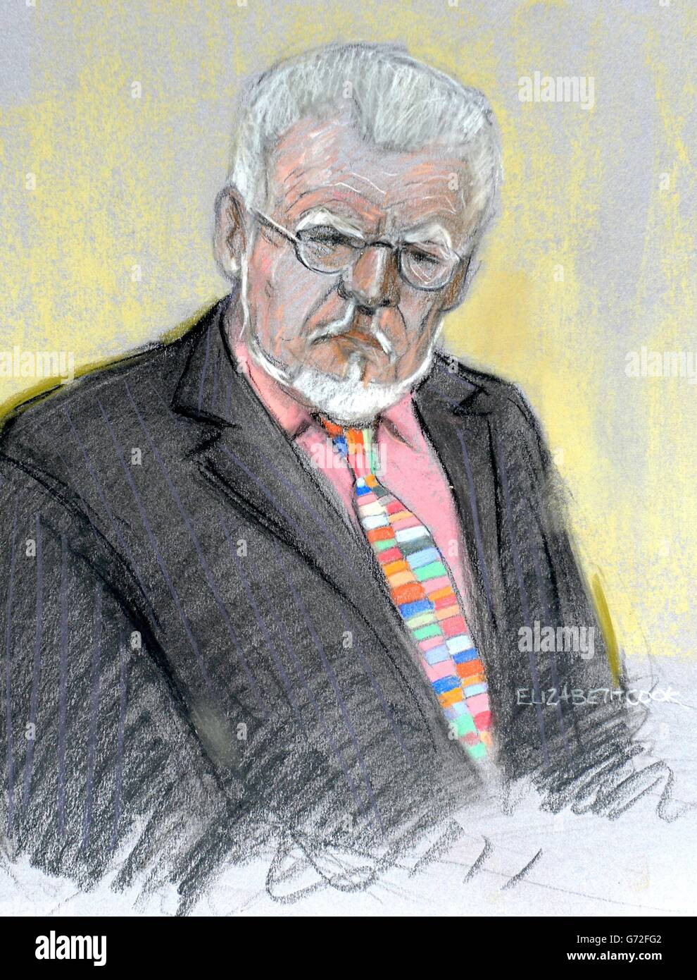Rolf Harris affaire judiciaire Banque D'Images
