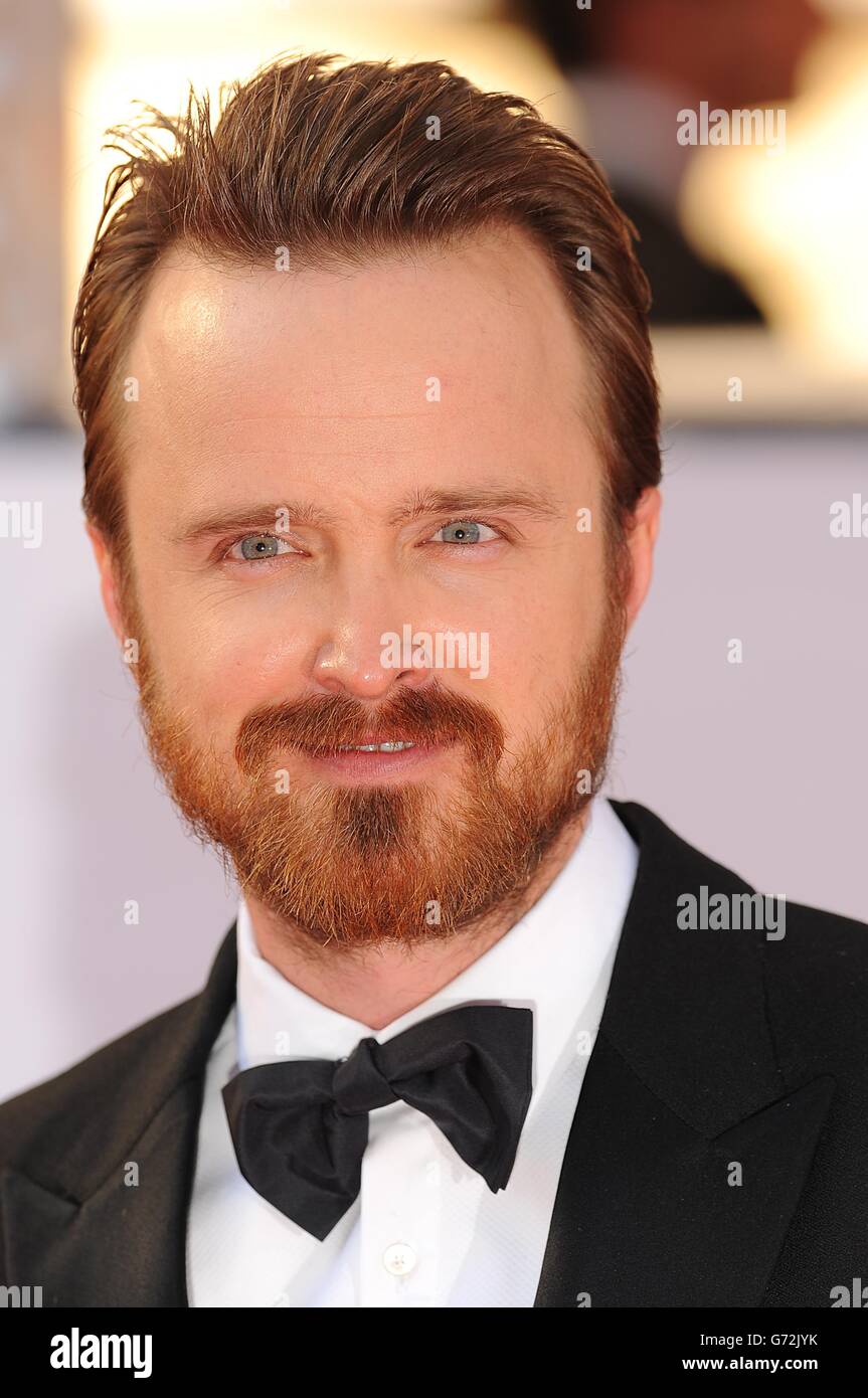 Aaron Paul arrive pour les Arqiva British Academy Television Awards 2014 au Theatre Royal, Drury Lane, Londres. Banque D'Images