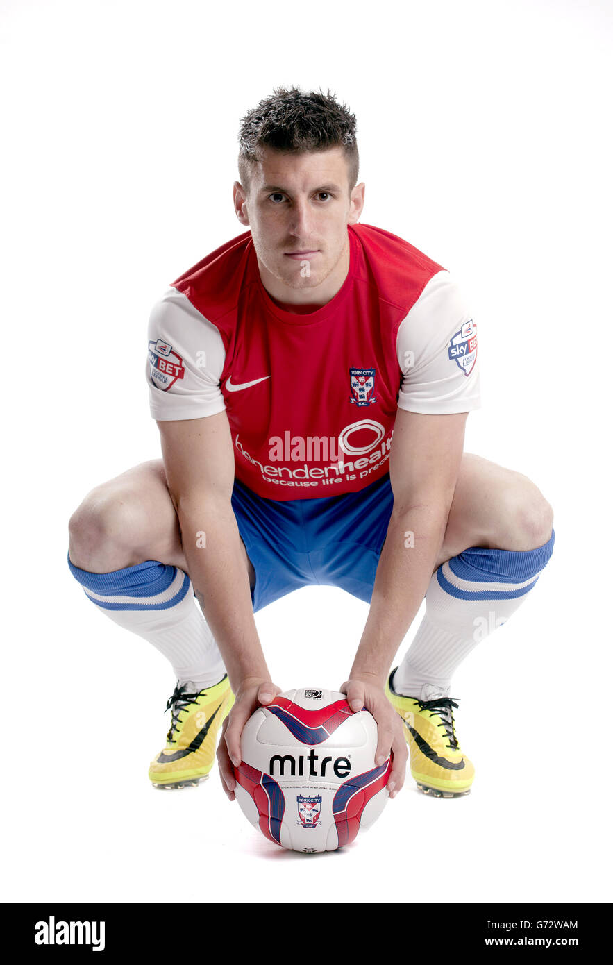 Football - Sky Bet League 2 - York City jouer fonctionnalité 2013/2014 - Bootham Crescent.Michael Coulson, York. Banque D'Images