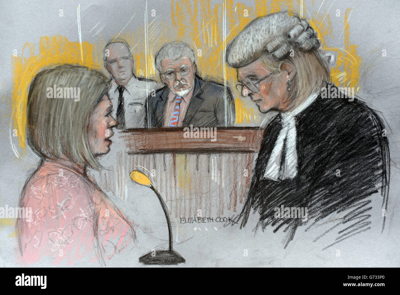 Rolf Harris affaire judiciaire Banque D'Images