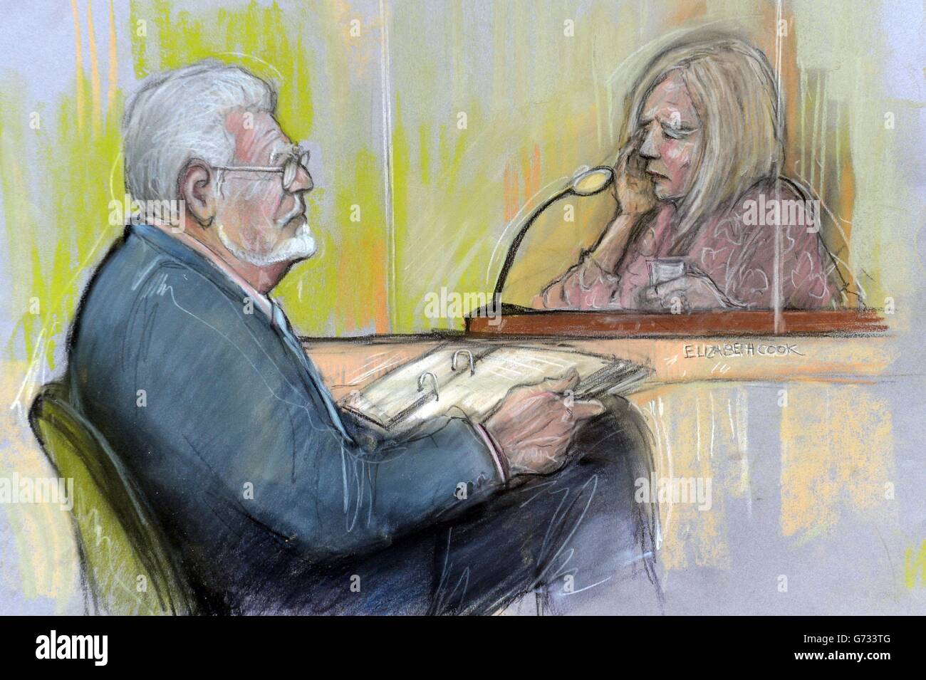 Rolf Harris affaire judiciaire Banque D'Images