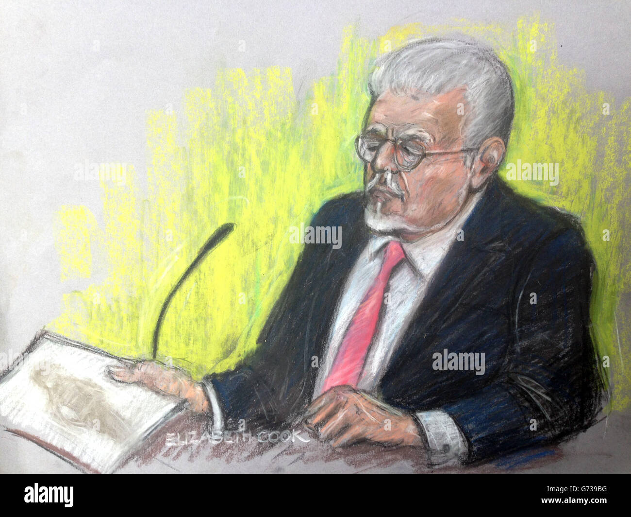 Rolf Harris affaire judiciaire Banque D'Images