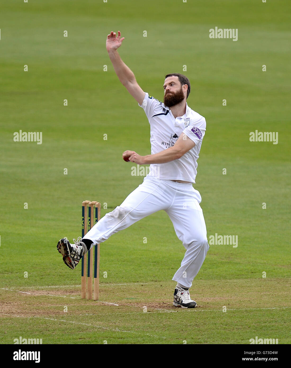 James Tomlinson du Hampshire lors du championnat du LV County au Ageas Bowl, à Southampton. APPUYEZ SUR ASSOCIATION photo. Date de la photo: Mardi 3 juin 2014. Voir PA Story CRICKET Hampshire. Le crédit photo devrait se lire comme suit : Andrew Matthews/PA Wire Banque D'Images