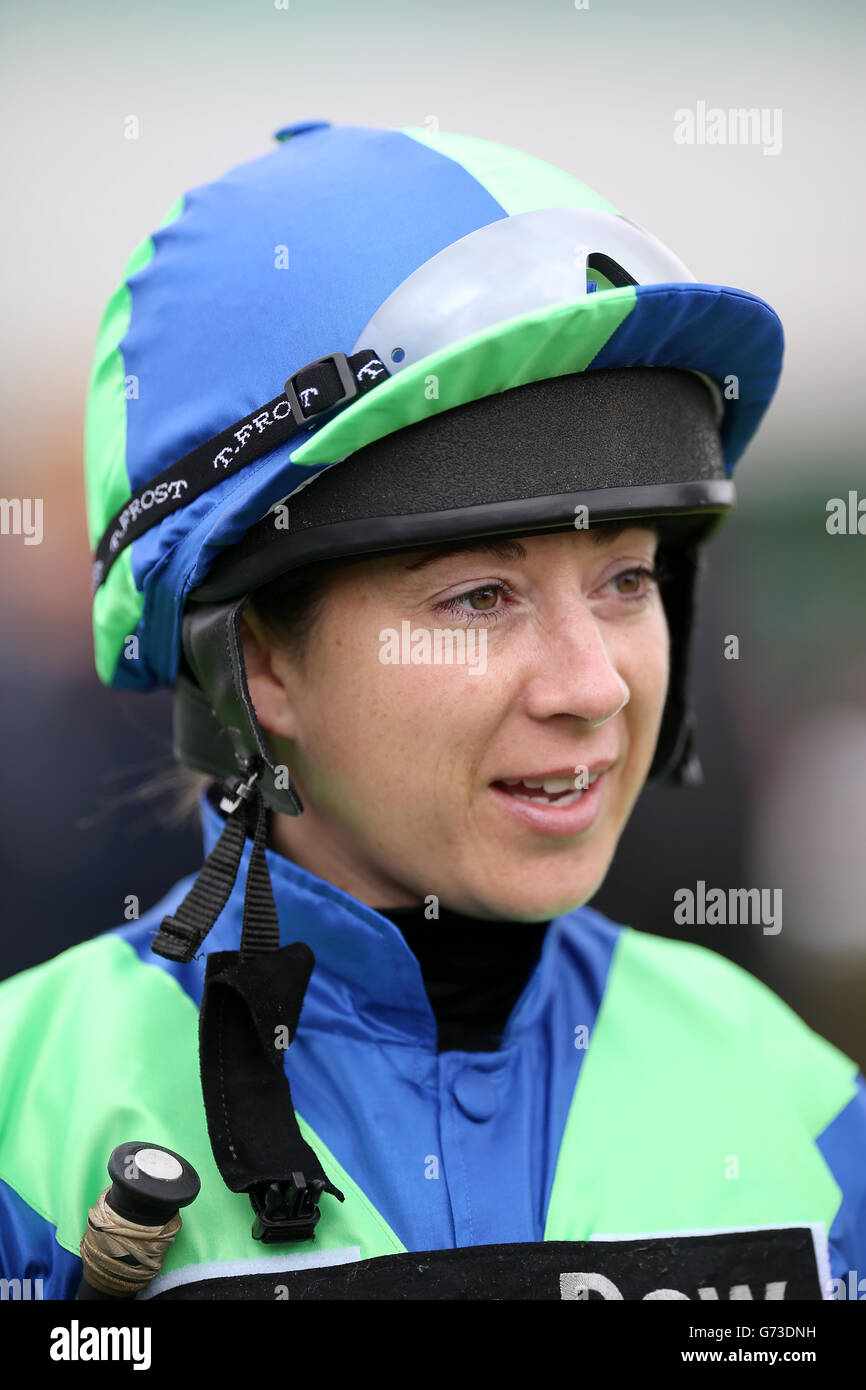 Courses hippiques, courses de Brighton. Hayley Turner, jockey Banque D'Images